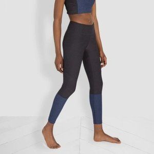 Outdoor Voices Dipped Warmup Legging Charcoal and Navy  L
